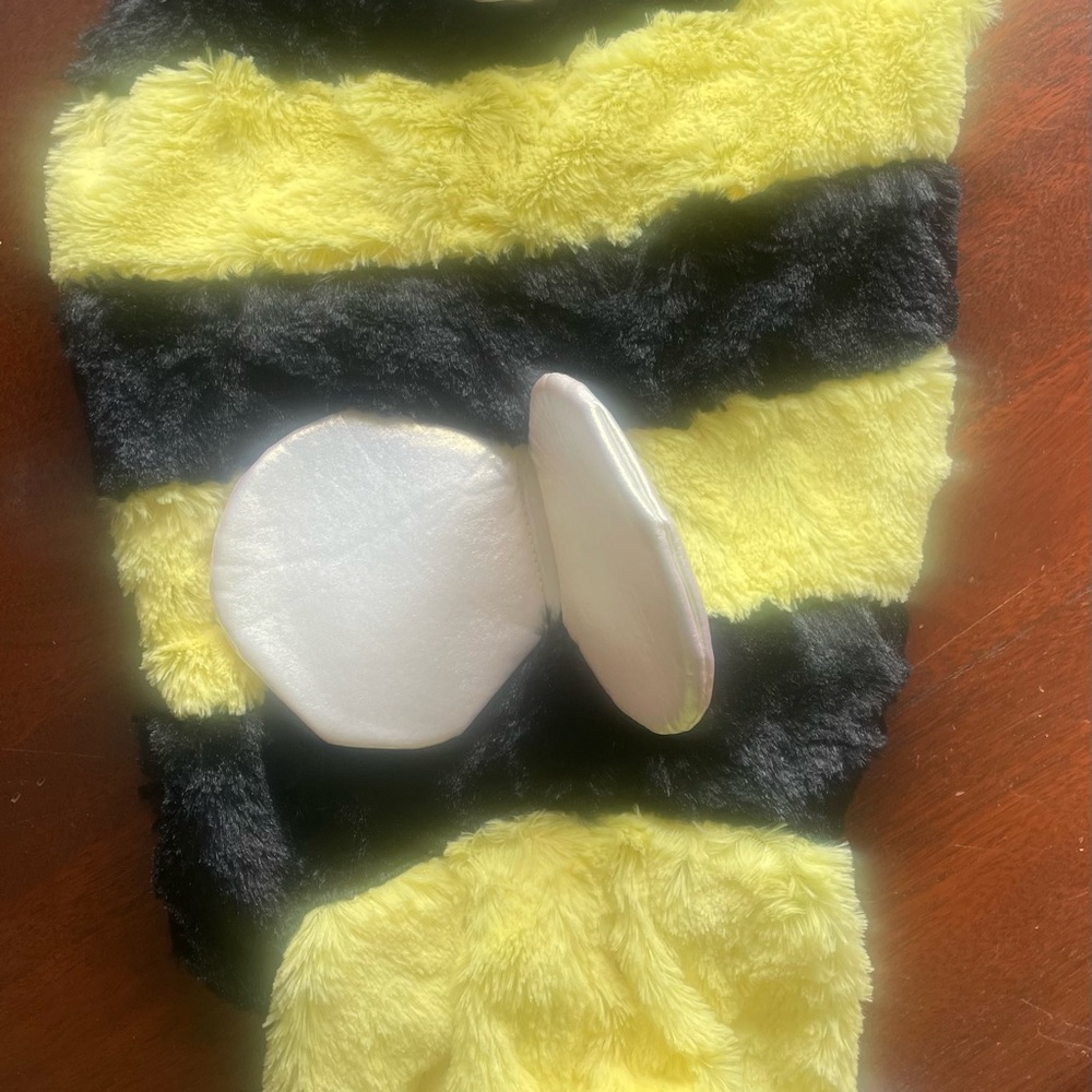 Yellow and Black Striped Plush Costume